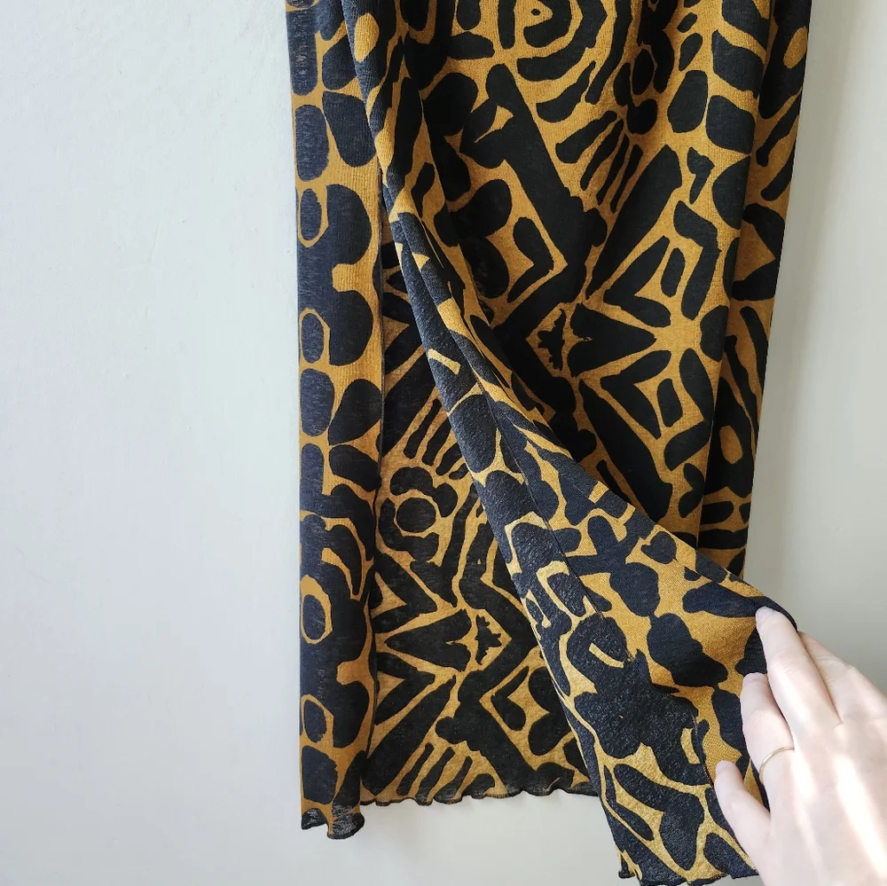 Topshop Twist Front Bold Animal Print Maxi Dress size 10 Tall - Picture 8 of 11
